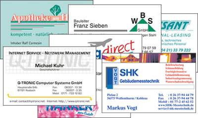 183 - Visitenkarten 4c (einseitig farbig)