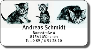 7316 - Aufkleber 33x62mm 3 Katzen