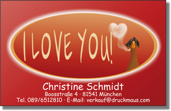 7429 - Visitenkarten I love you