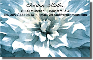 7468 - Visitenkarten Aquarellblume