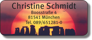 813 - Bunte Namenskleber Stonehenge